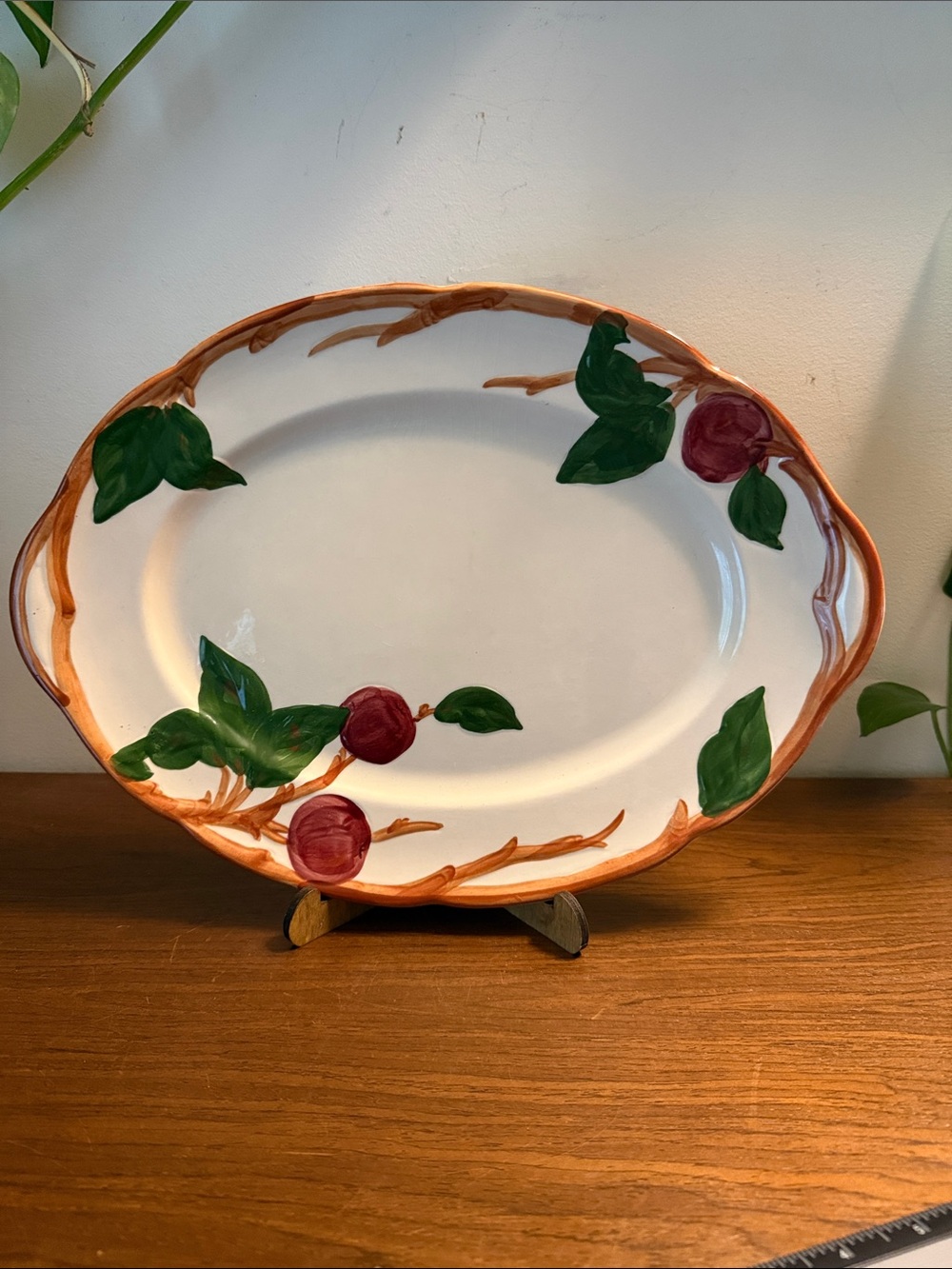 Franciscan Apple Pattern Oval Serving Platter 14"x10"